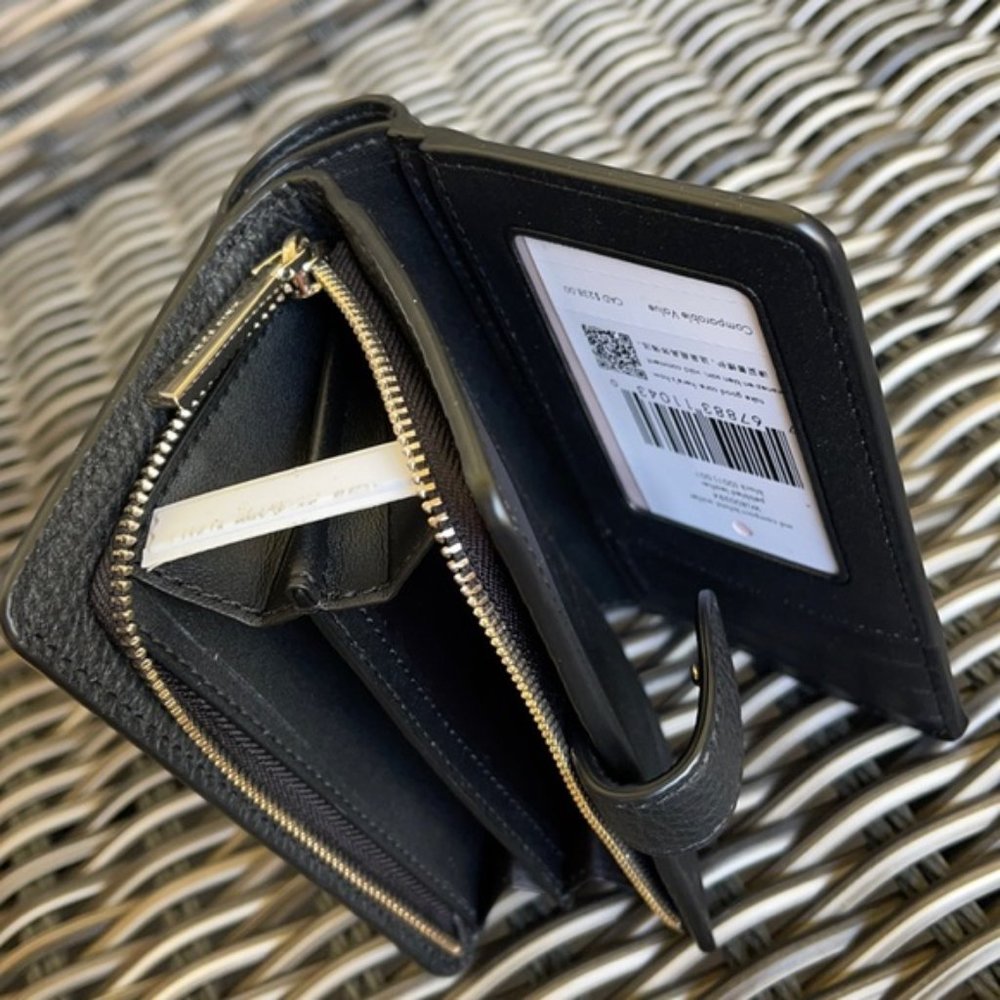 Kate Spade Leila Medium Compact Bifold Wallet Black - Picture 11 of 16